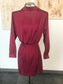 Robe satinée bordeaux